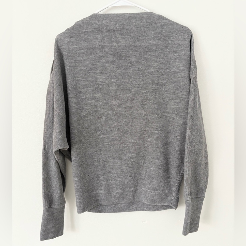 We The Free Grey Nikala Boat Neck Zipper Dolman Sweater Size Small - Picture 9 of 9